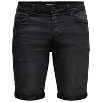 ONLY & SONS Herren Jeans Short ONSPLY REG BLK JOG SHT PK 8581 Regular Fit Schwarz 22018581 Normaler Bund XL