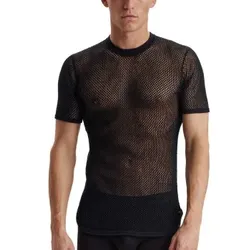 Dovre Wool Mesh T-Shirt Schwarz Wolle Small Herren
