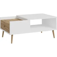 Forte Couchtisch Harllson Dekor Weiß, Braun Weiß / Eiche