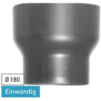raik Ofenrohr Erweiterung 180mm - 200mm Stahlblech 20 cm x 20 cm x 14,5 cm grau