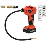 YATO Luftpumpe mit 2,0 Ah Li-Ionen-Akku 18 V
