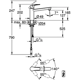 Grohe Eurosmart Einhebelmischer Chrom