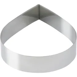 Schneider - Dessert-/Tortenring "Tropfen" 180 mm, Höhe: 5 cm, Edelstahl