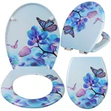 Woltu WC Sitz mit Absenkautomatik Butterfly Blau