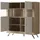 LEONIQUE Highboard »Kasai«, Höhe 136,5 cm, 2 Türen mit Glaseinsatz, beige