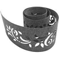 zaun|zu® Sichtschutzstreifen 255 x 15 cm Hellgrau Vlies