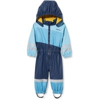 Playshoes Unisex Kinder Regen-anzug Mit Fleece-futter Warmer Wasserdichter Matschanzug Regenbekleidung, Blau Overall, 98 EU