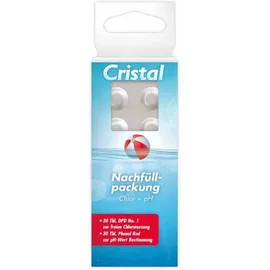 Cristal Nachfüllpackung Chlor/ pH Wassertestgerät Chlor