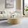 SalesFever Couchtisch rund Beige Eiche 80 x 30 cm