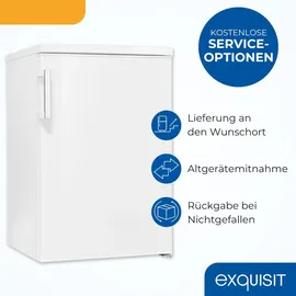 Exquisit KS516-V-H-010C Kühlschrank (133 l, 845 mm hoch, Weiß)