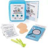 Set Zeckenhaken für Familie – All-in-One Set für Erwachsene, Kinder, Hunde und Katzen mit Zeckenzange, Desinfektionstüchern, Pflastern, Lupe und Aufbewahrungsbox, schmerzfreies Entfernen