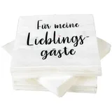 Bestlivings Servietten 33 x 33 cm 3 Lagig 100er Pack Lieblingsgäste