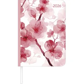 ALPHA EDITION GmbH & Co. KG Alpha Edition - Lady Journal Blossoms 2026 – Taschenkalender A6 ( 11×15 cm) mit Monatsübersicht & Notizbereich, eleganter Terminplaner für Beruf, Schule & Alltag