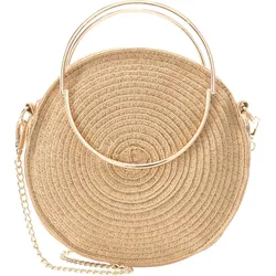 Damen LASCANA Runde Mini-Strandtasche naturweiß No Size