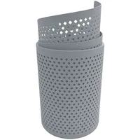 zaun|zu® Sichtschutzblende Metall 255 x 0 cm Fenstergrau 2 St.