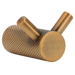 Wand-Haken,Fee,Doppelhaken,B34mm,H40mm,messing schwarz gebürstet