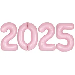 Folienballon 2025 rosa Silvester XL