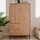 Homestyle4u Highboard 81 x 139 x 40 cm Eiche Braun / Schwarz