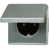 Kopp 115620083 Vision Schutzkontakt-Steckdose mit Deckel und erhöhtem Berührungsschutz