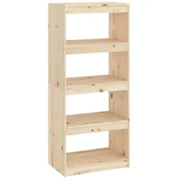 vidaXL Bücherregal/Raumteiler 60x30x135,5 cm Massivholz Kiefer
