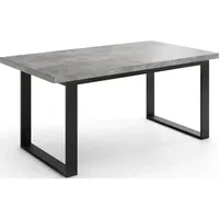 WFL GROUP Esstisch Hellgrau, Rechteckig,Rechteckig, 90x75x160 cm Esszimmer, Tische,