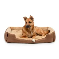 Lionto Hundebett mit Wendekissen braun XL