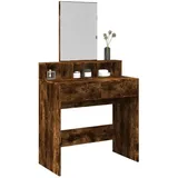 vidaXL Schminktisch, mit Spiegel Räuchereiche 80x41x144,5 cm