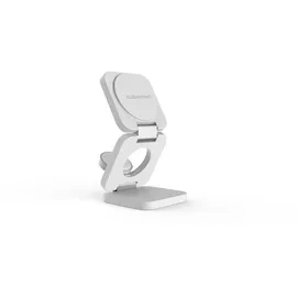 CubeNest 3in1 Faltbares Magnetisches Kabelloses Ladegerät E310, Compatible for MagSafe | Kompatibel Für iPhone 12/13/14/15/16, Apple Watch - Weiß