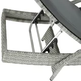 Tectake tectake® Rattan Sonnenliege, Océane