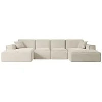Altdecor Wohnlandschaft, Beige, Textil, 6-Sitzer, U-Form, 344x73x165 cm, Wohnzimmer, Sofas & Couches, Wohnlandschaften, Wohnlandschaften in U-Form