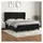 vidaXL Boxspringbett mit Matratze Schwarz 180x200 cm Samt