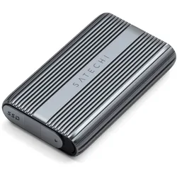Satechi USB4 NVMe SSD Pro, SSD-Gehäuse, M.2, 40 Gbit/s, USB Anschluss, Grau, Tra