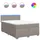 vidaXL Boxspringbett mit Matratze Taupe 140x200 cm Stoff