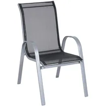 Greemotion Dublin Stapelsessel 55 x 95 x 76 cm silber/schwarz