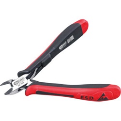 KS Tools ESD Hartmetall-Seitenschneider, 125 mm Spezialschneide für Glasfaser