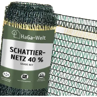 Haga Schattiernetz 40% in 3m Breite (Meterware) Sonnenschutzgewebe Schattiergewebe