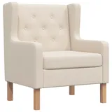 vidaXL Sessel Orla Polyester 60 x 90 x 114,4 cm Cremeweiß mit Kissen