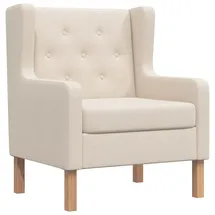 vidaXL Sessel Orla Polyester 60 x 90 x 114,4 cm Cremeweiß mit Kissen