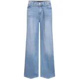 Raffaello Rossi Wide Leg Jeans mit Gürtel Modell Sventy Dunkelblau, 34