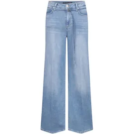 Raffaello Rossi Wide Leg Jeans mit Gürtel Modell Sventy Dunkelblau, 34