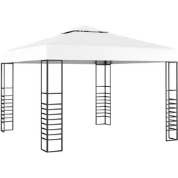 vidaXL Gartenpavillon 3×3 m Weiß