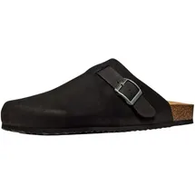 GEOX Pantoletten Nubukleder - Schwarz