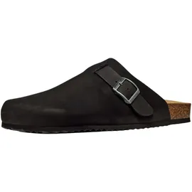 GEOX Pantoletten Nubukleder - Schwarz
