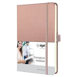 SIGEL Notizbuch CONCEPTUM A5 liniert, rose metallic Hardcover 194 Seiten