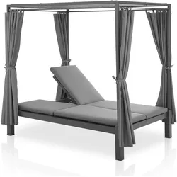 Doppel-Loungebett Kreta - Grau
