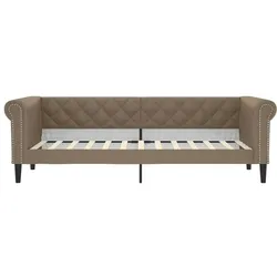 vidaXL Tagesbett Cappuccino-Braun 100x200 cm Kunstleder