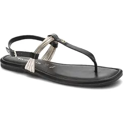 Schwarze Sandalen Tamaris Bequeme Damen Zehentrenner, 37