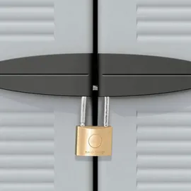 vidaXL Kunststoffschrank 0,68 x 0,39 x 1,72 m grau