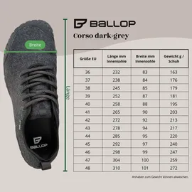 Ballop Corso Herren Grau 36