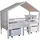 Vipack Hausbett Forrest 90 x 200 cm Buche massiv lackiert weiß